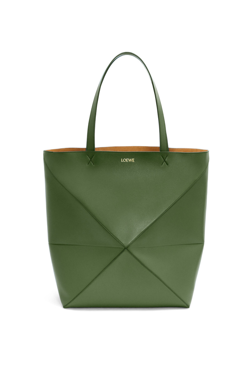 큰 퍼즐 Fold 토트 에 빛나는 calfskin 1