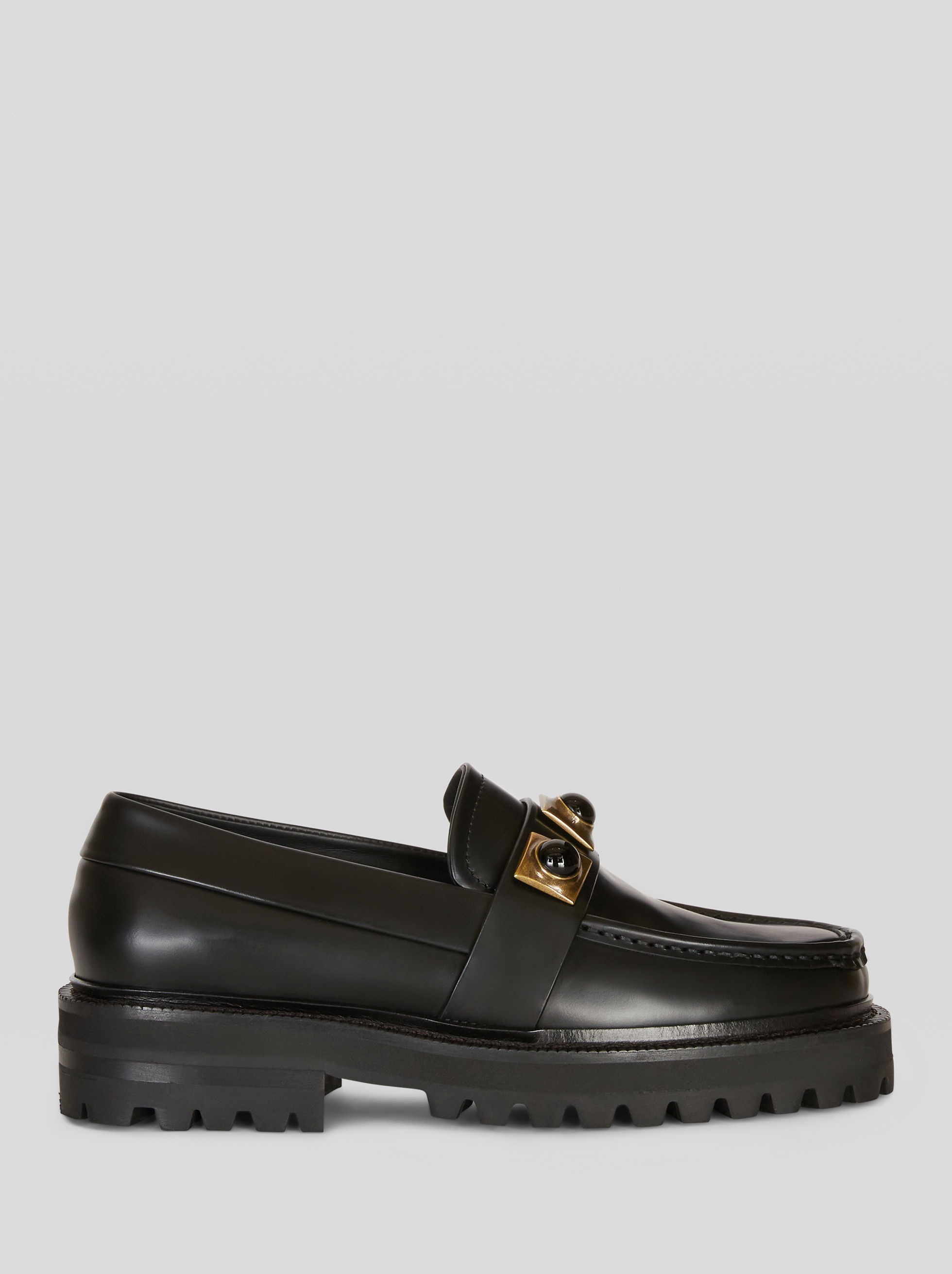 CROWN ME LEATHER MOCCASINS - 1