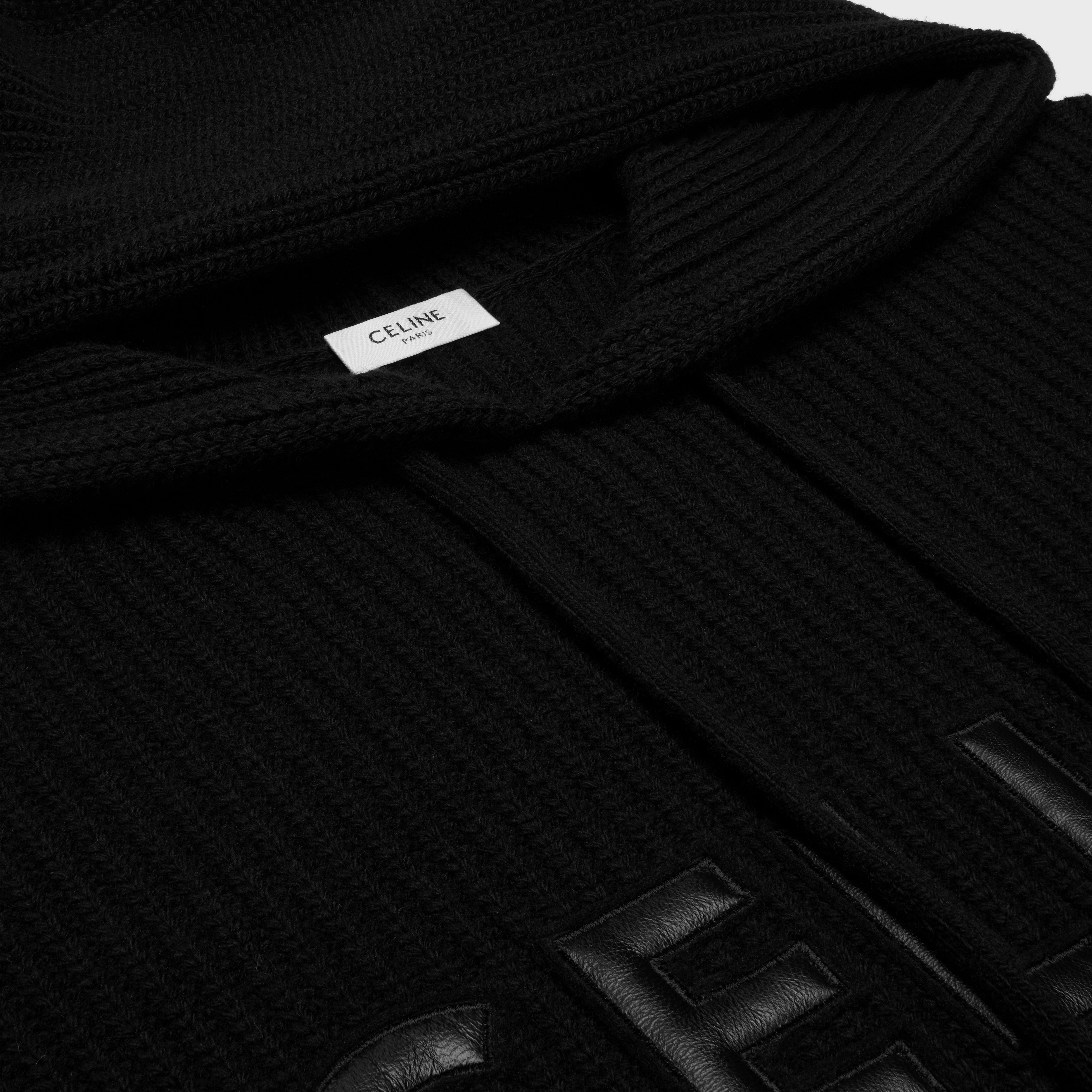 celine hooded sweater in monochromic wool - 3