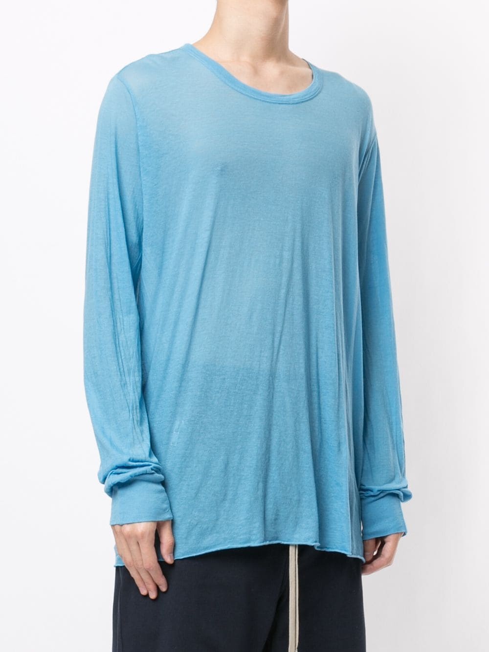 sheer longsleved T-shirt - 3