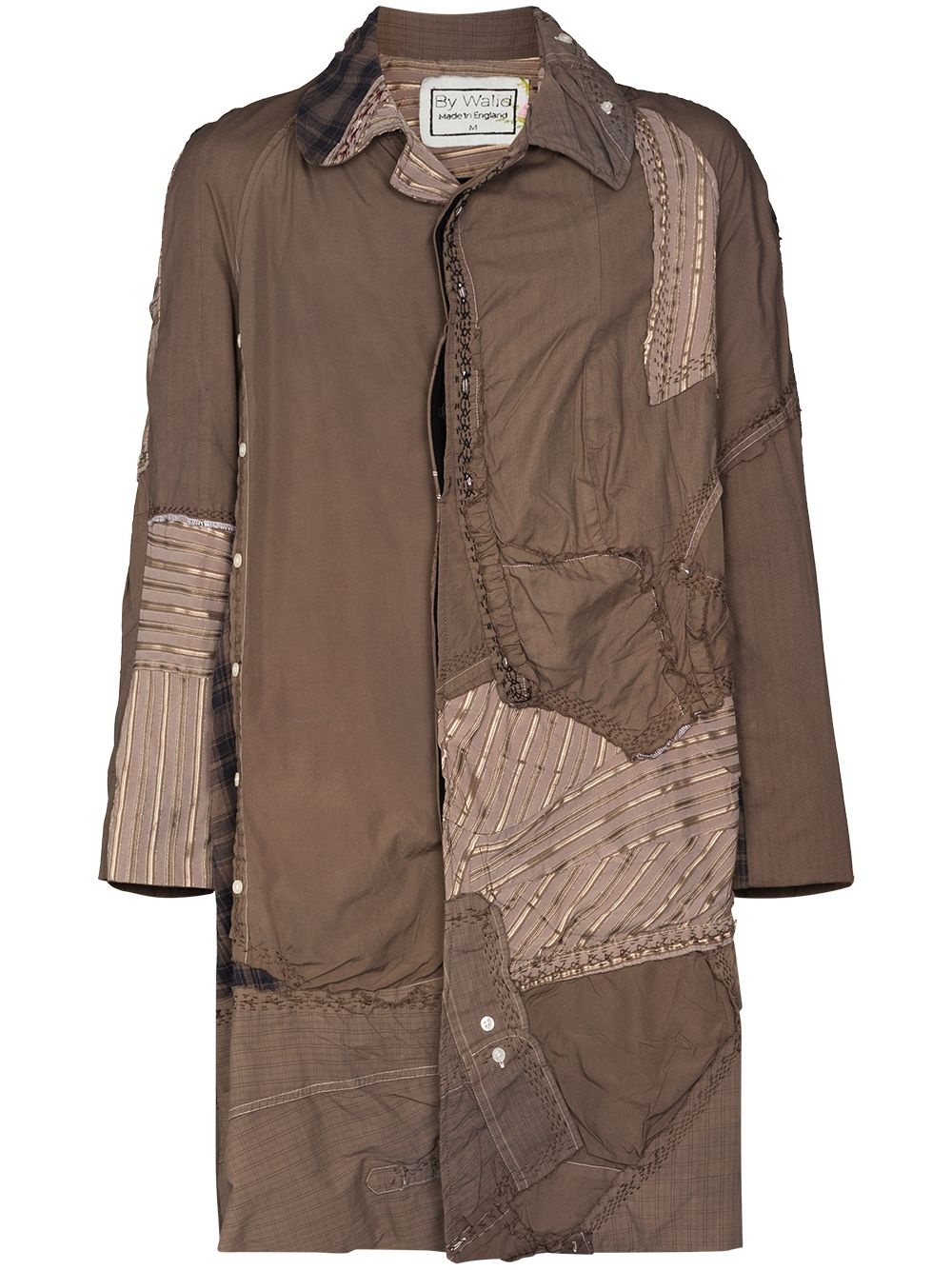 Issac patchwork style trench coat - 1