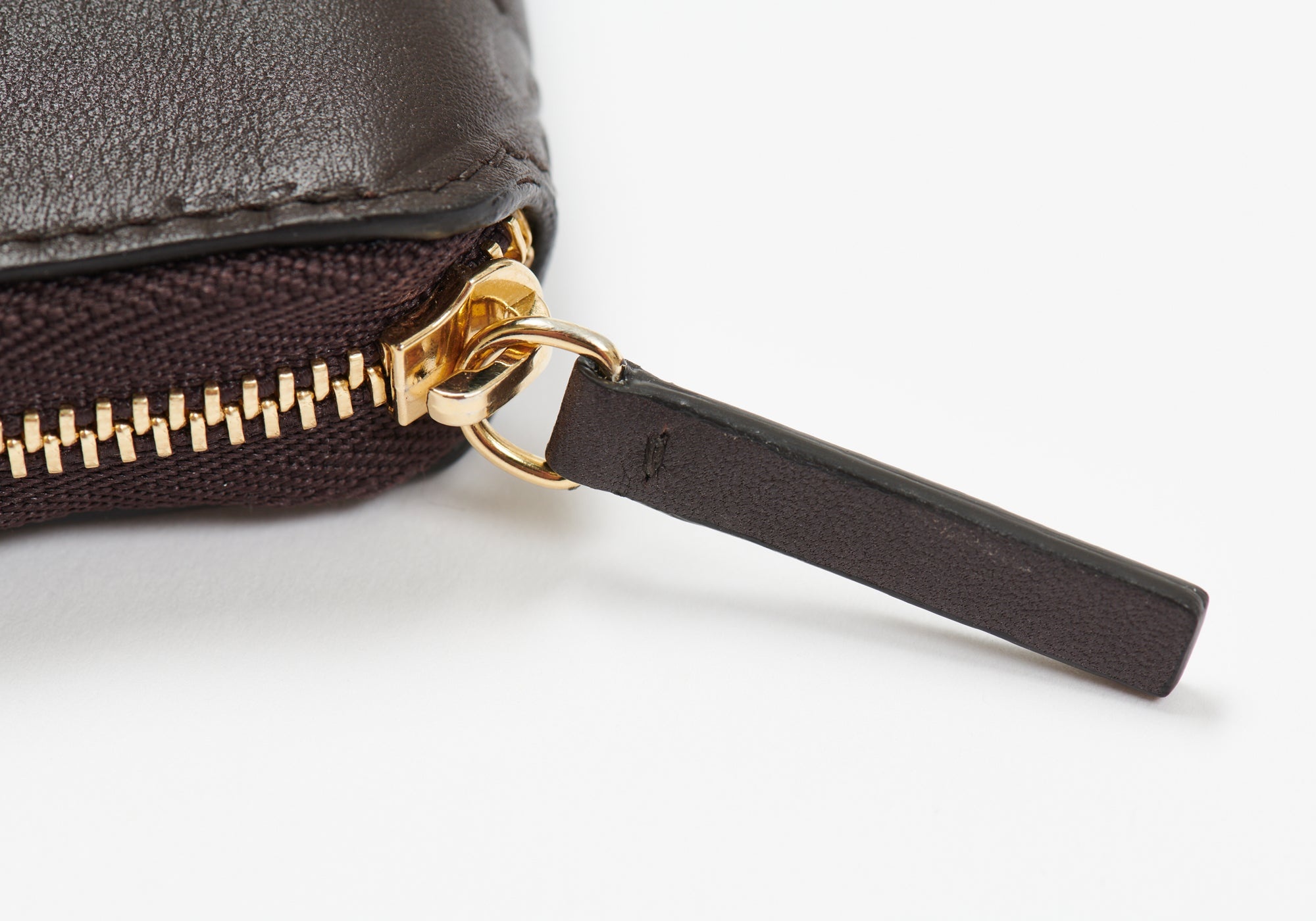 PAL-M-GRAM LEATHER ZIP WALLET BROWN - 6