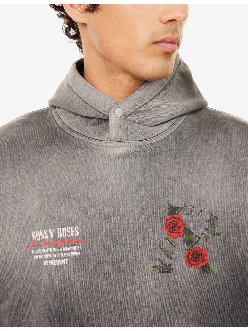 Represent x Guns N' Roses Exclusive Tour Printed Cotton-Jersey Hoody - 5