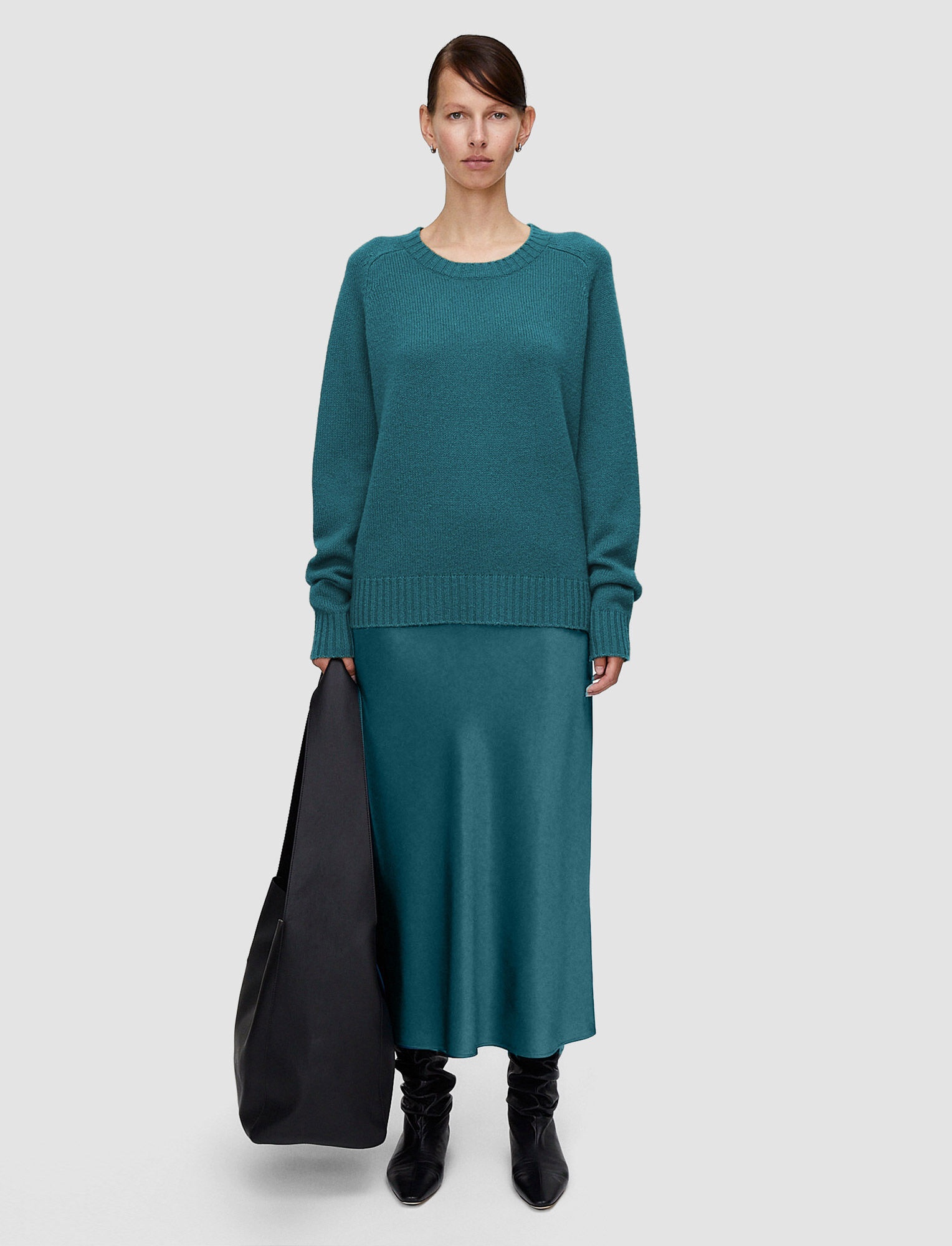 Open Cashmere Round Neck Jumper - 2