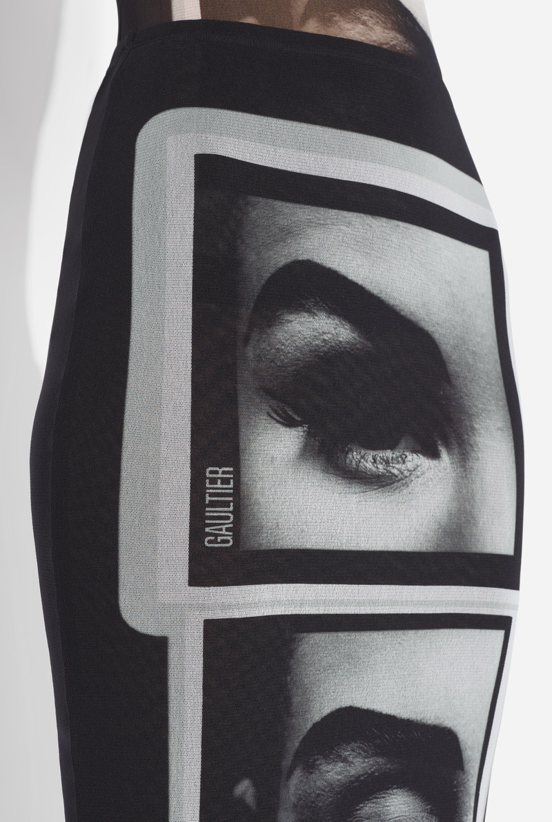 RE-EDITION - THE BLACK EYES AND LIPS SKIRT 4