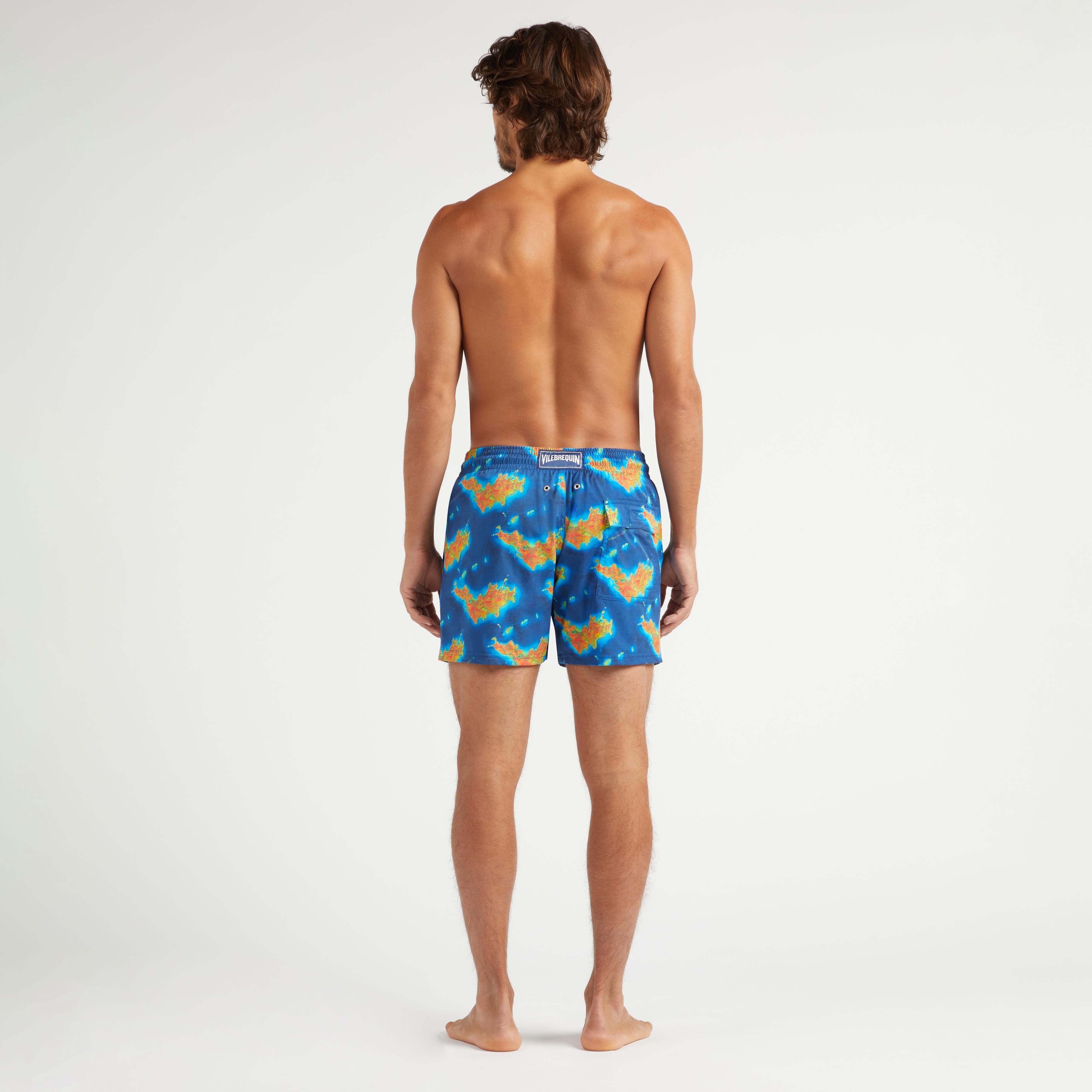 Men Stretch short Swim Trunks Bathemetrie des Oceans St Barth - 4