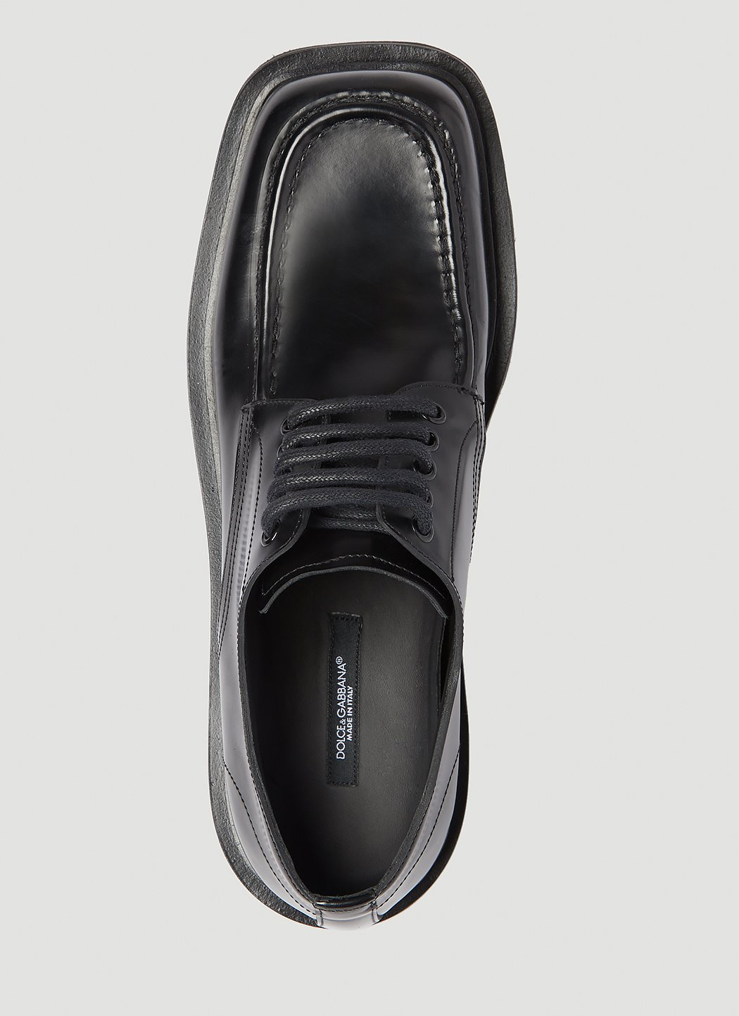 Dolce & Gabbana Men Brushed Leather Derby Shoes - 5