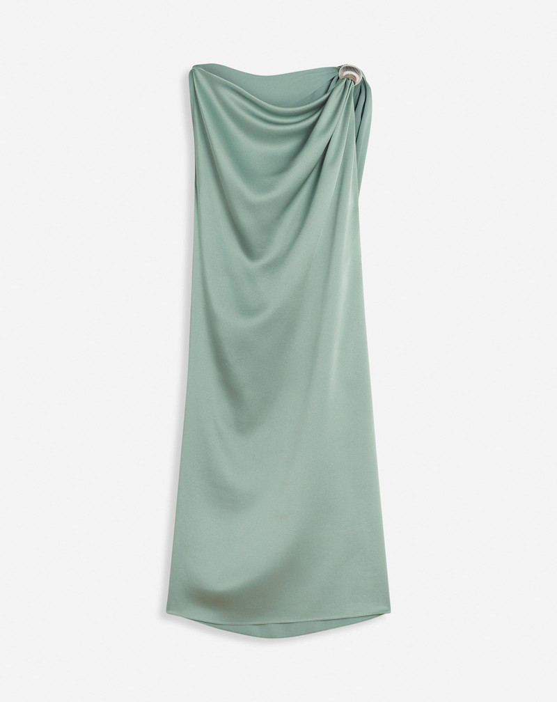 ARPÈGE RING DRAPED SATIN DRESS 1
