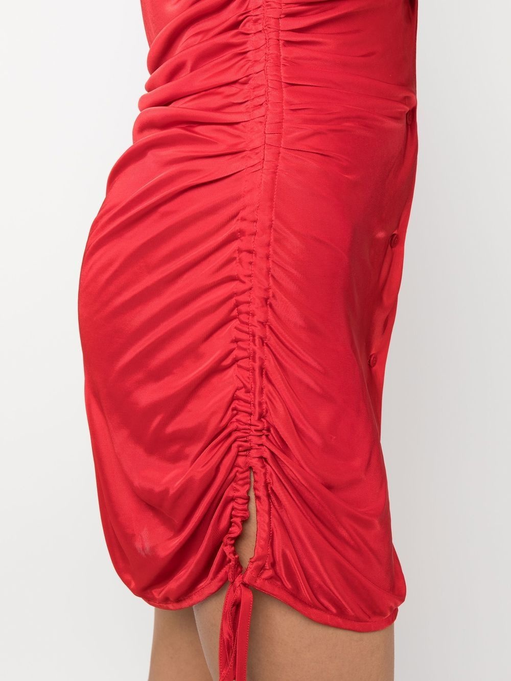 v-neck ruched dress - 5