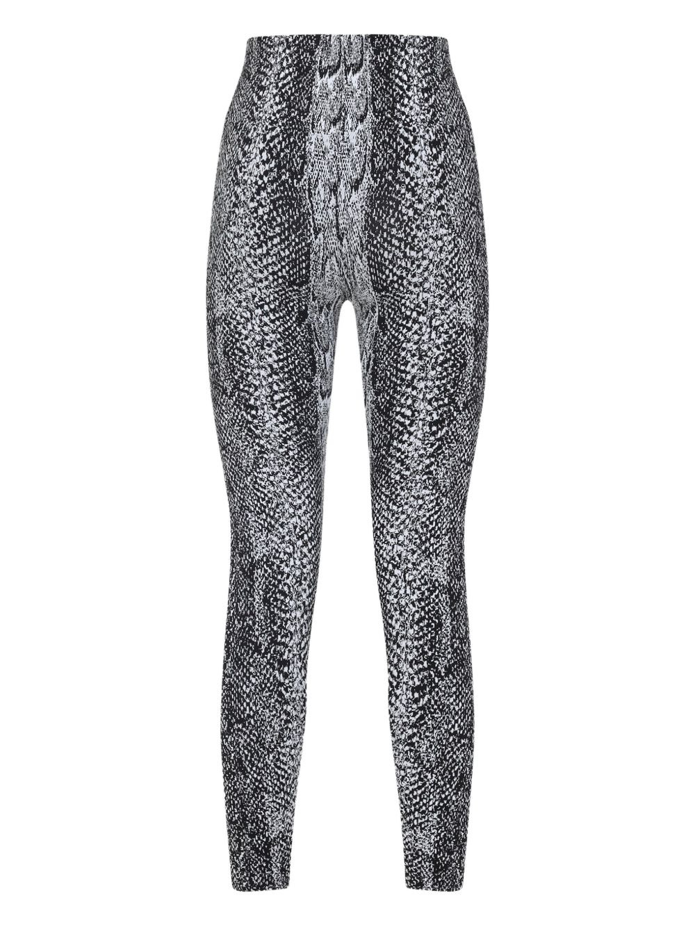 snakeskin-print leggings - 2