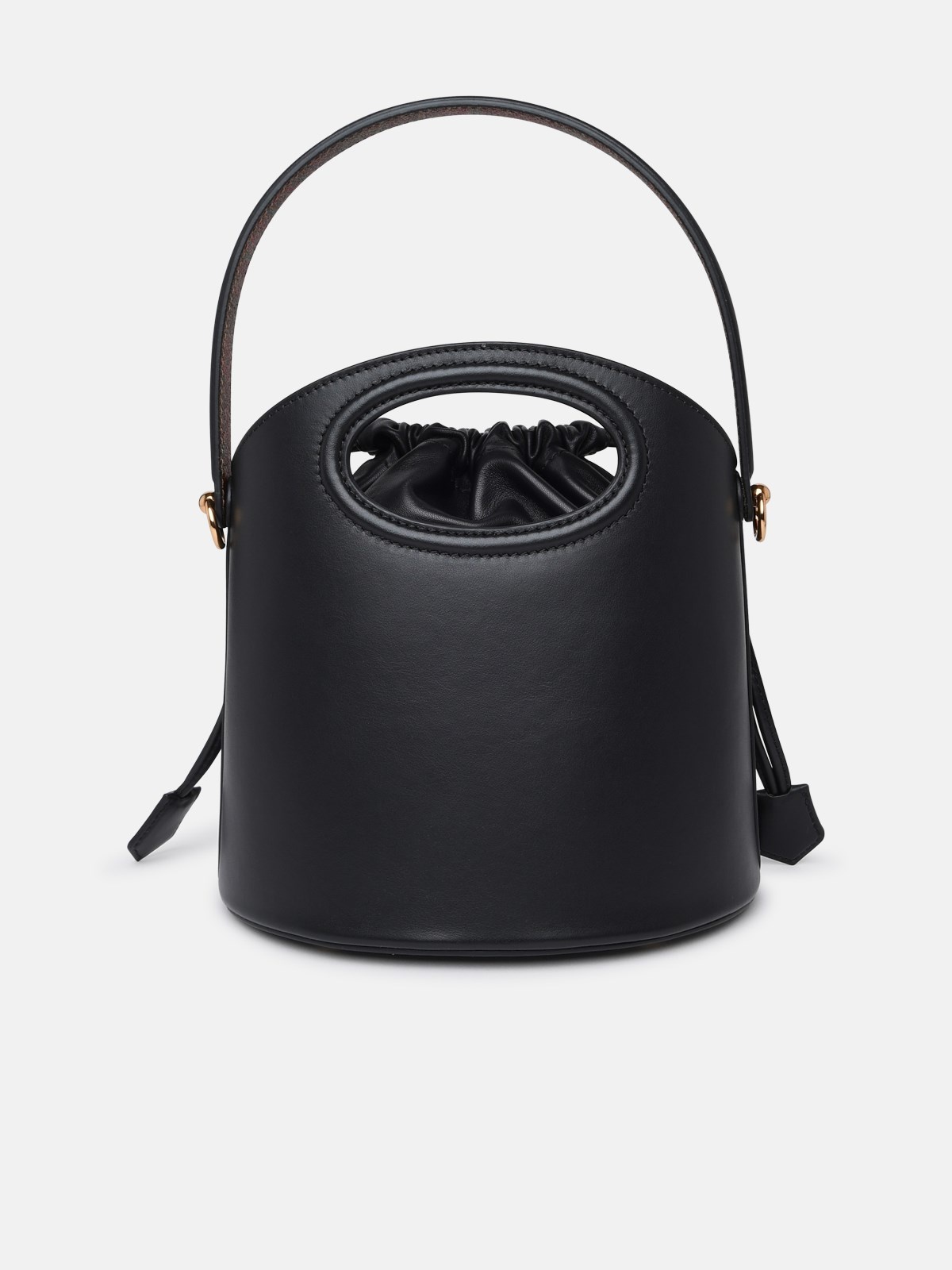 LARGE 'SATURNO' BAG IN BLACK LEATHER - 3