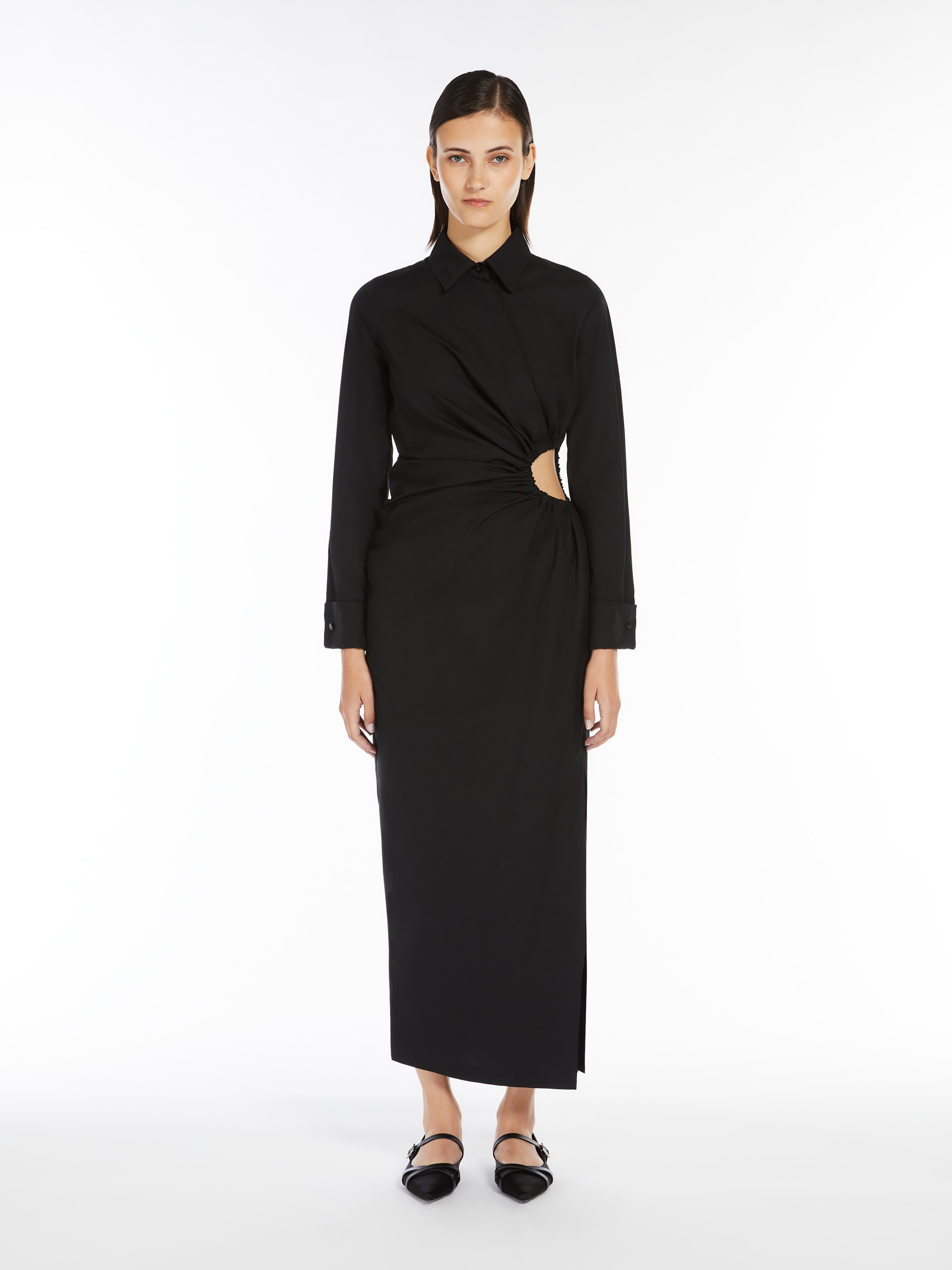 ETERE Cotton-poplin fitted dress - 3