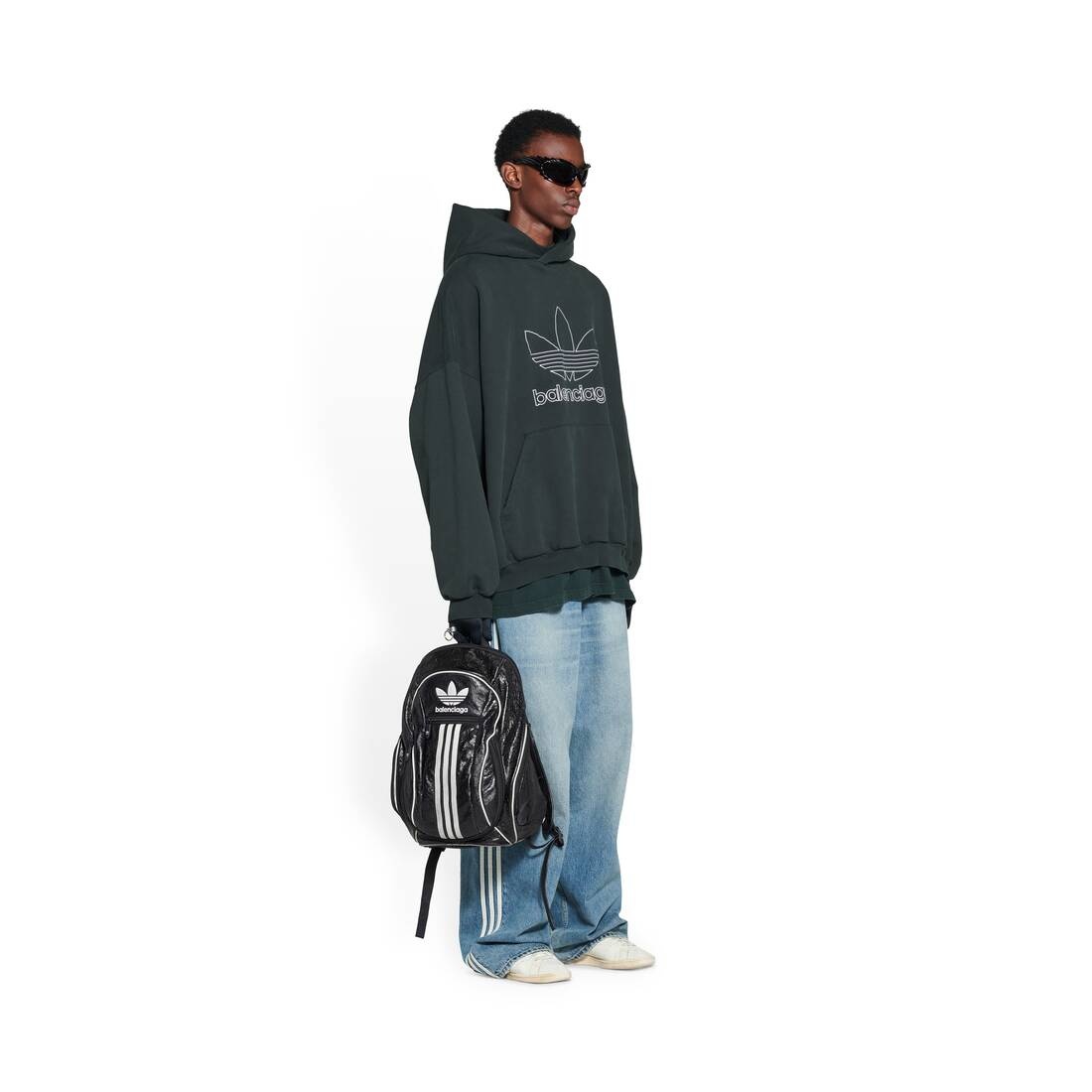 Men's Balenciaga / Adidas Small Backpack  in Black - 4
