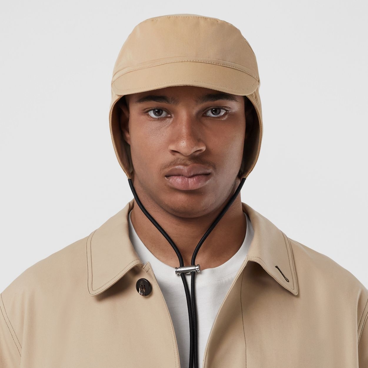 Monogram Motif Cotton Gabardine Cap - 3