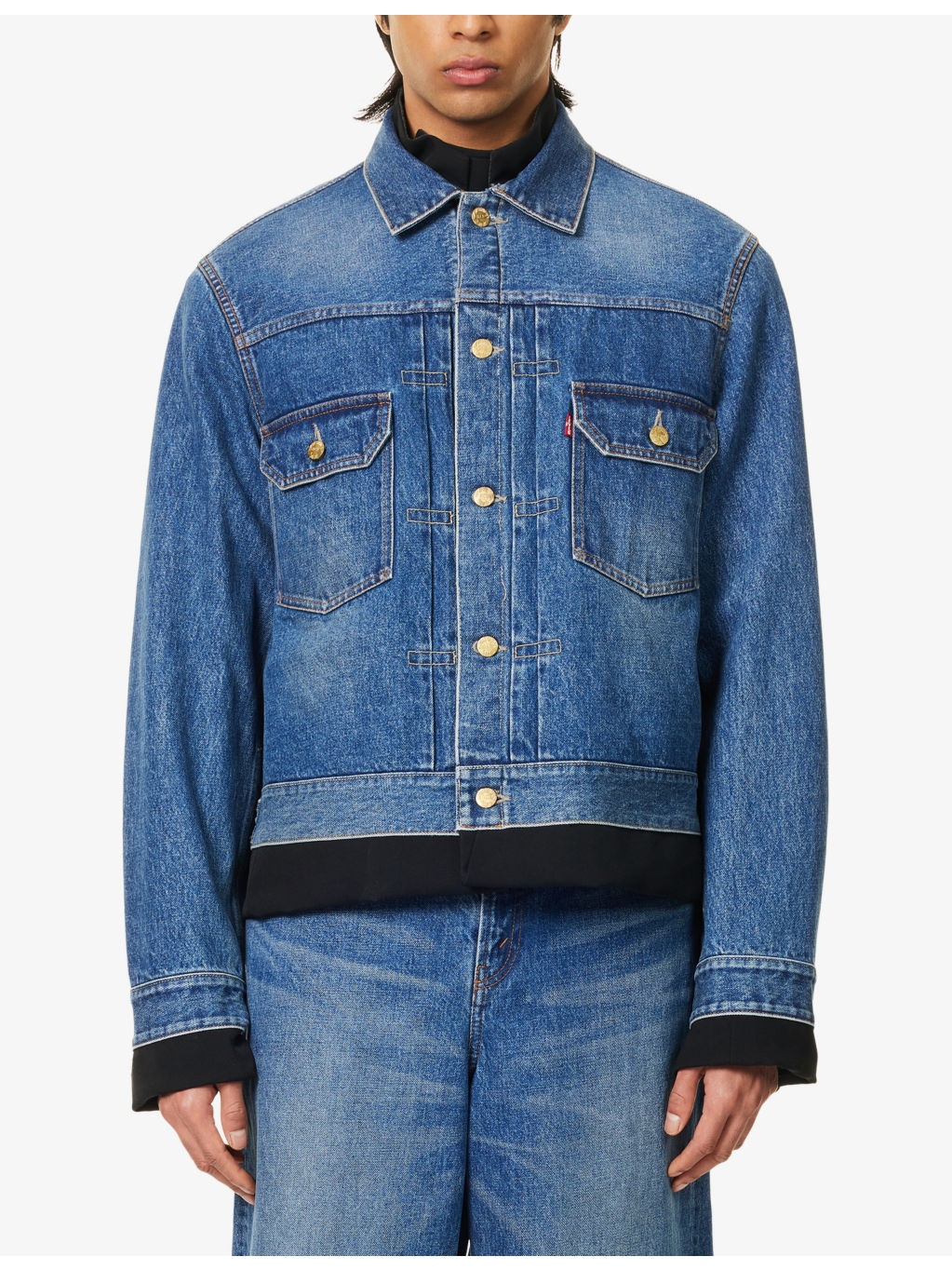 Sacai X Levi's Reversible Denim Jacket - 3