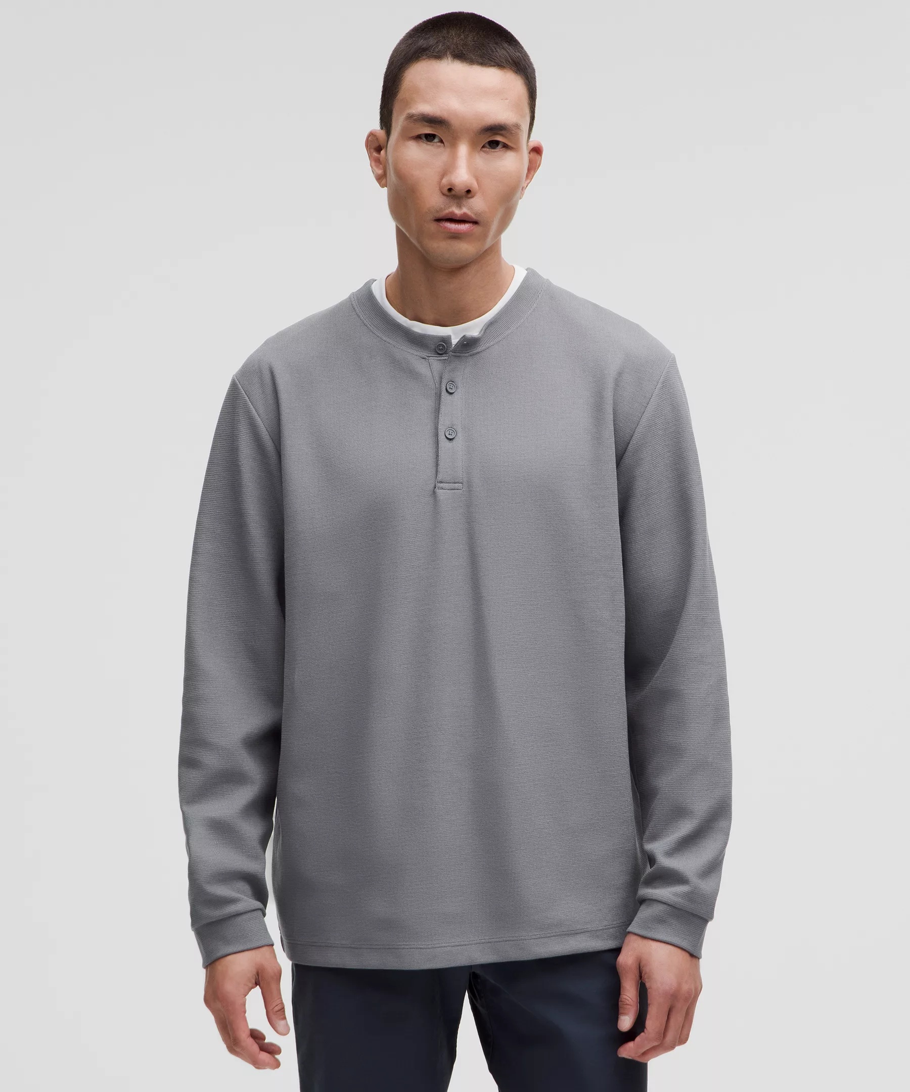 Heavyweight Cotton Textured Henley - 1