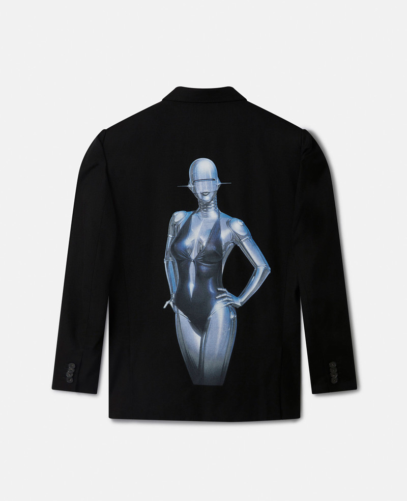 Stella McCartney Sexy Robot Graphic Tuxedo-Lapel Blazer outlook