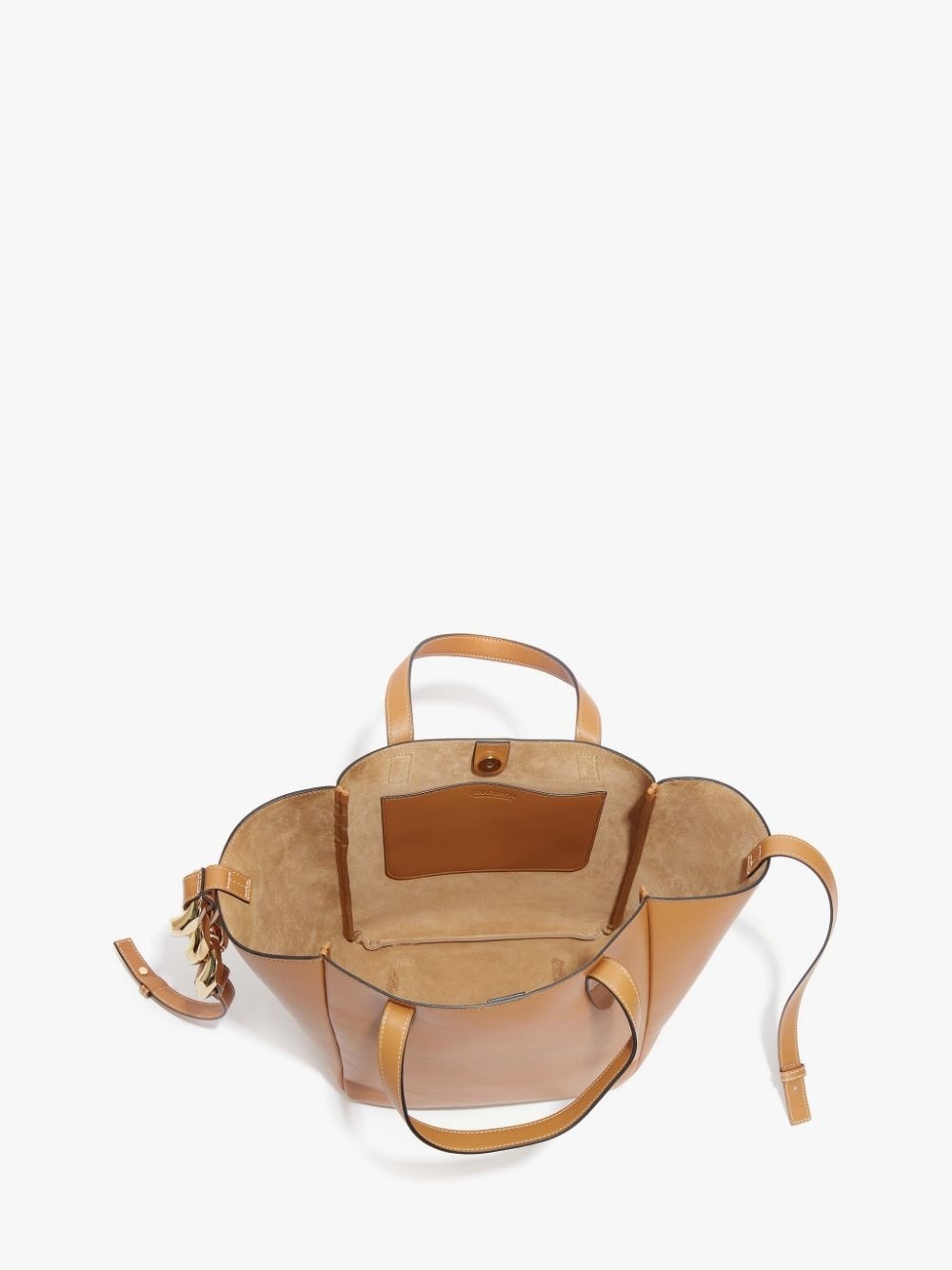 SMALL CHAIN LEATHER CABAS BAG - 3