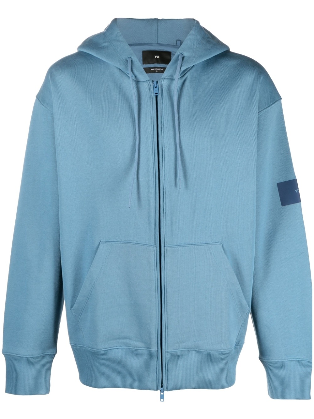 zip-up organic-cotton hoodie - 1