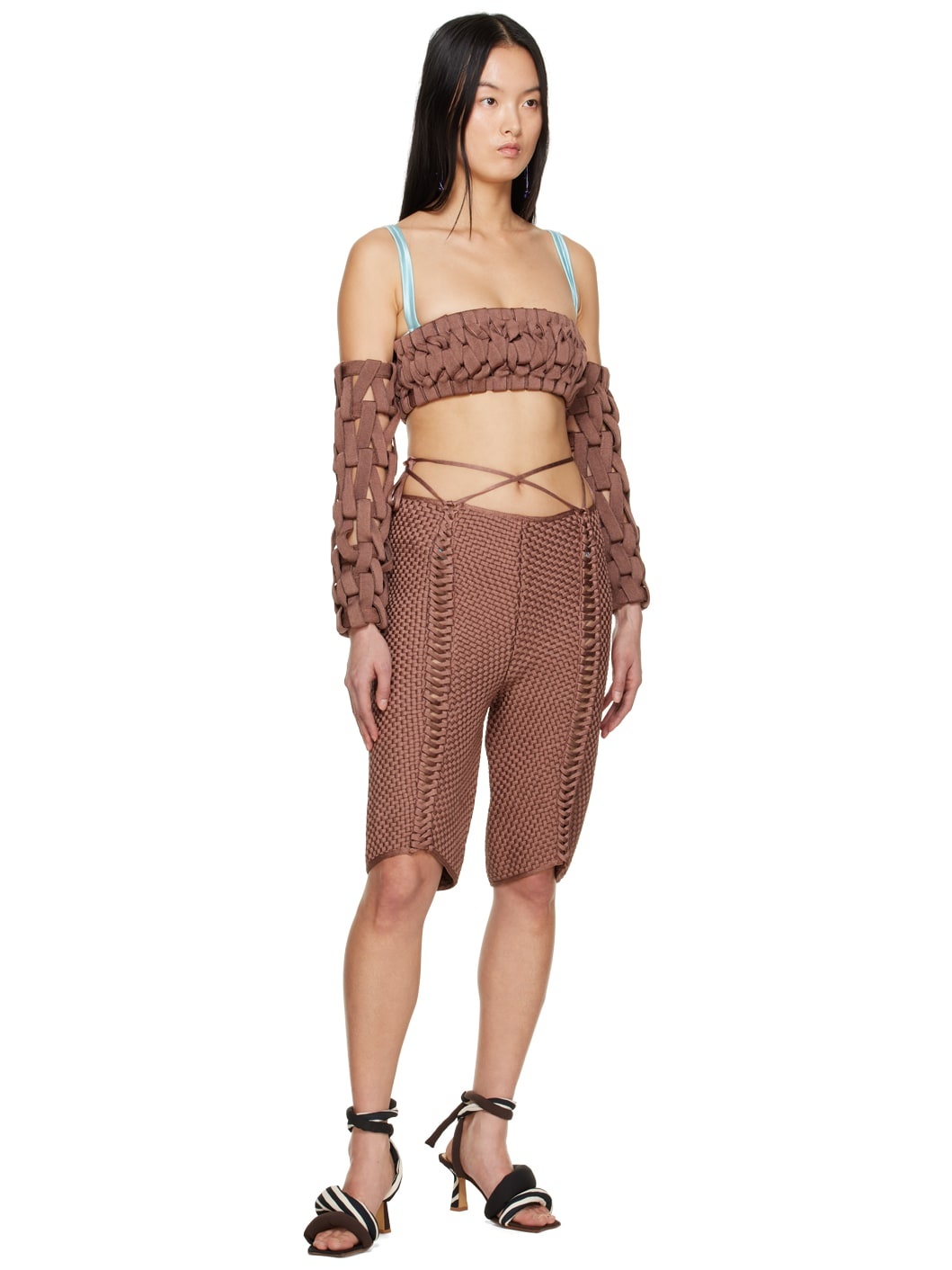 SSENSE Exclusive Brown Weavetied Shorts - 4