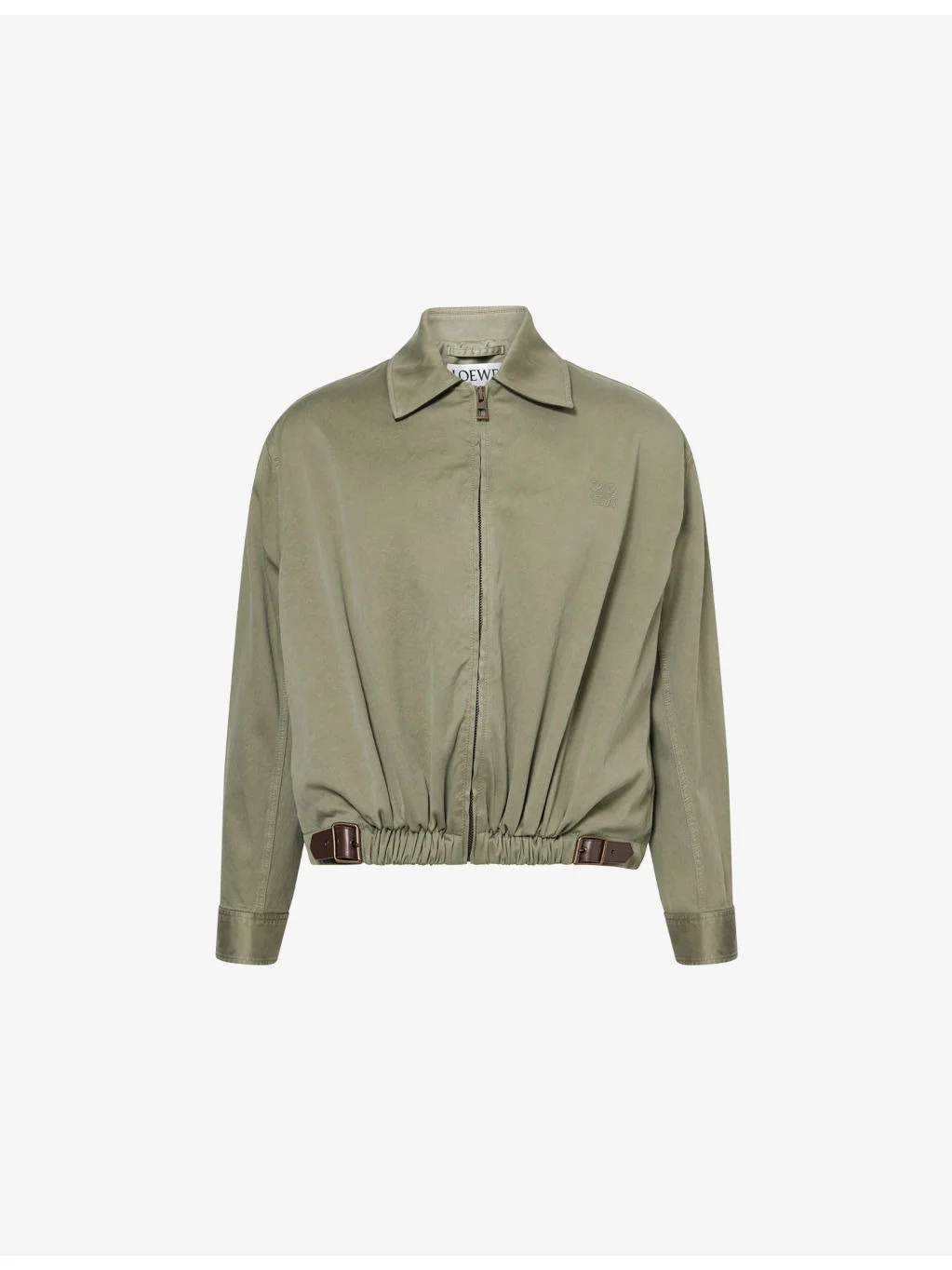 Wide-Collared Belted Wool Jacket - 1