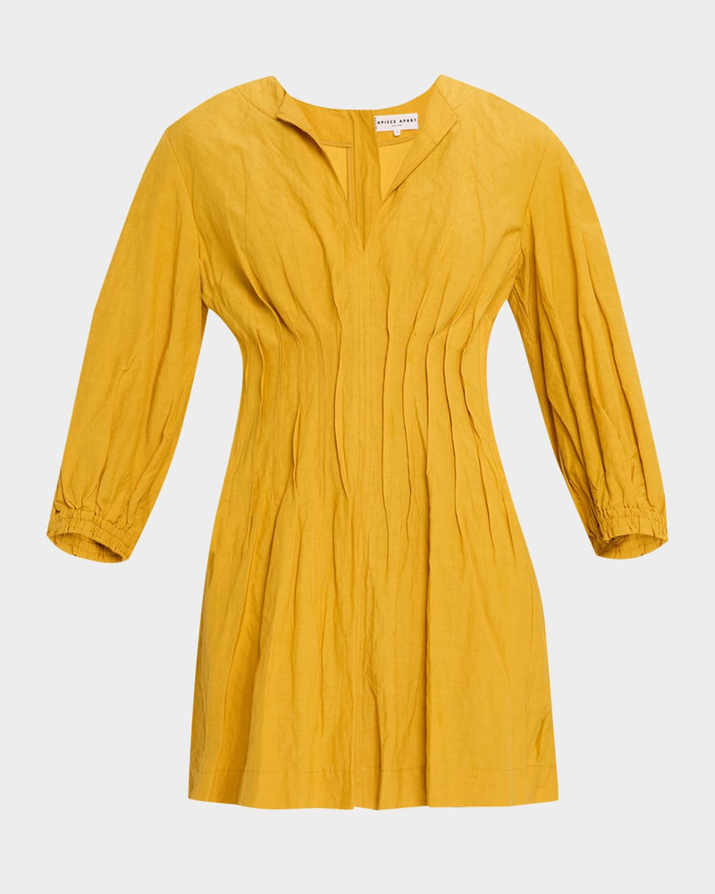 Rocca Pintuck A-Line Mini Dress 1