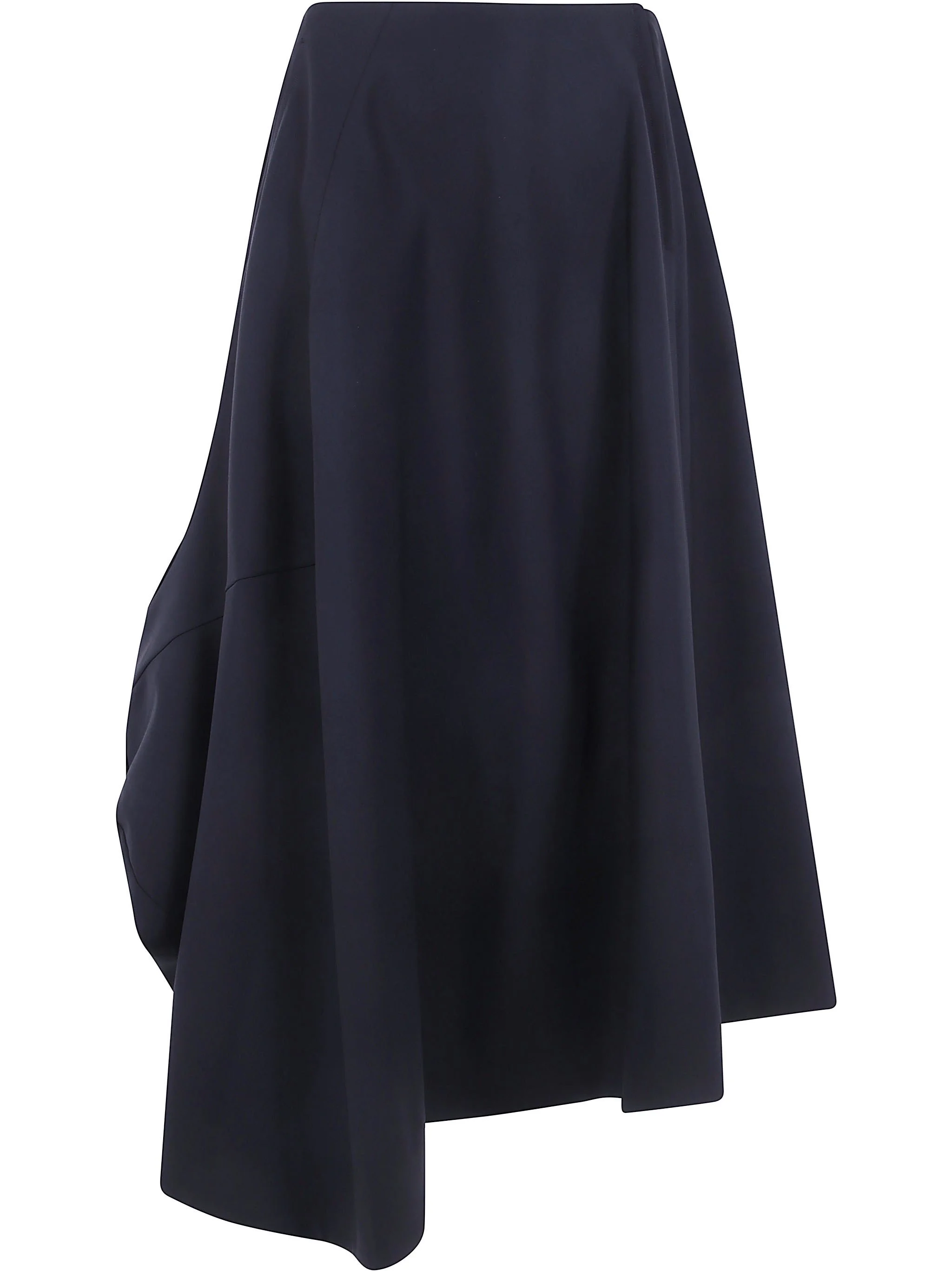 Skirt Asymmetrical Light Wool Tropical Mid - 1