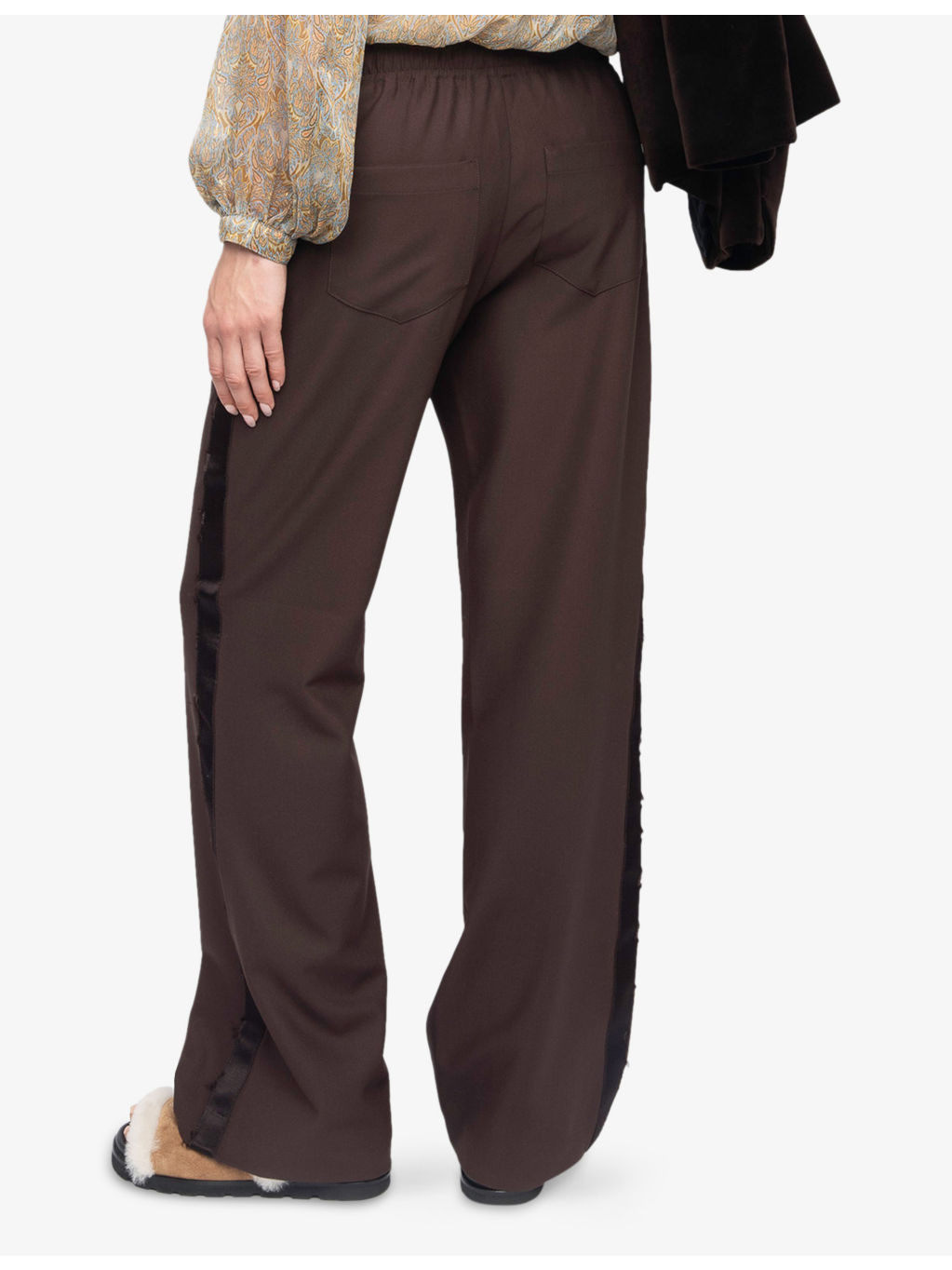 Poma Satin-Stripe Straight-Leg Low-Rise Stretch-Woven Trousers - 4