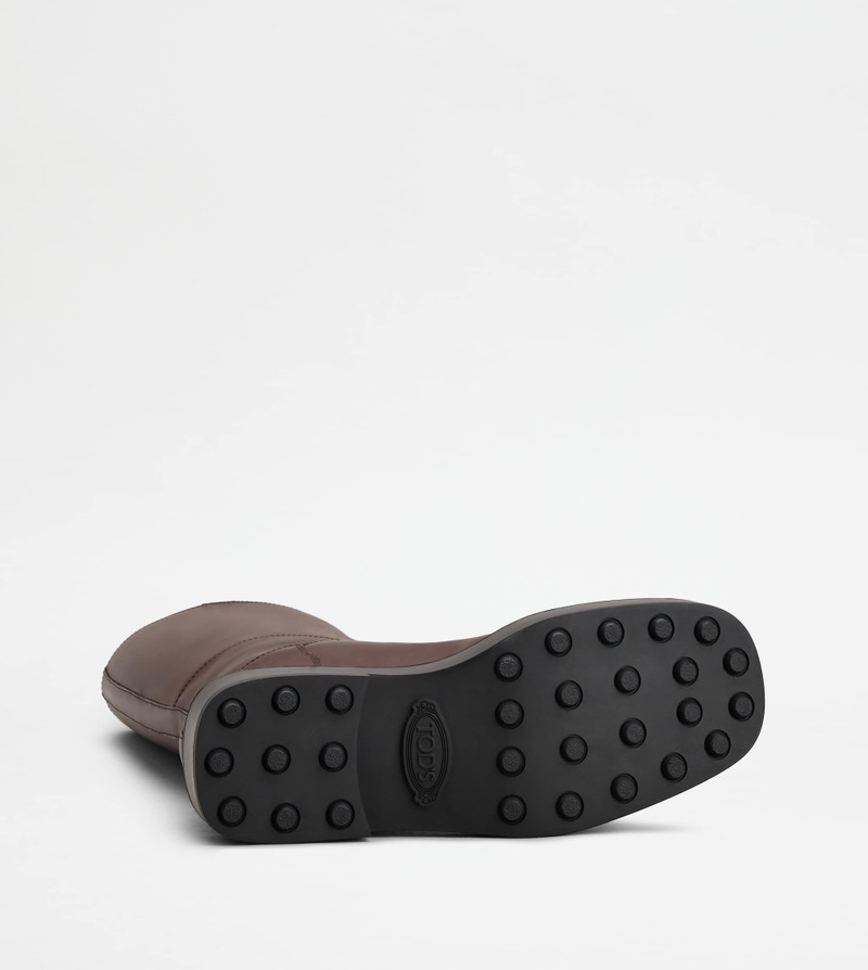 BOOTS IN LEATHER - BURGUNDY 5