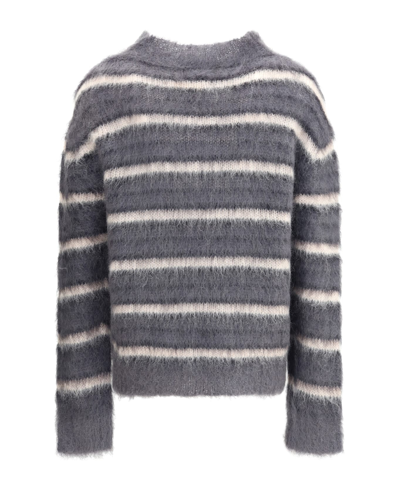 Striped Wool Mohair Sweater - 2
