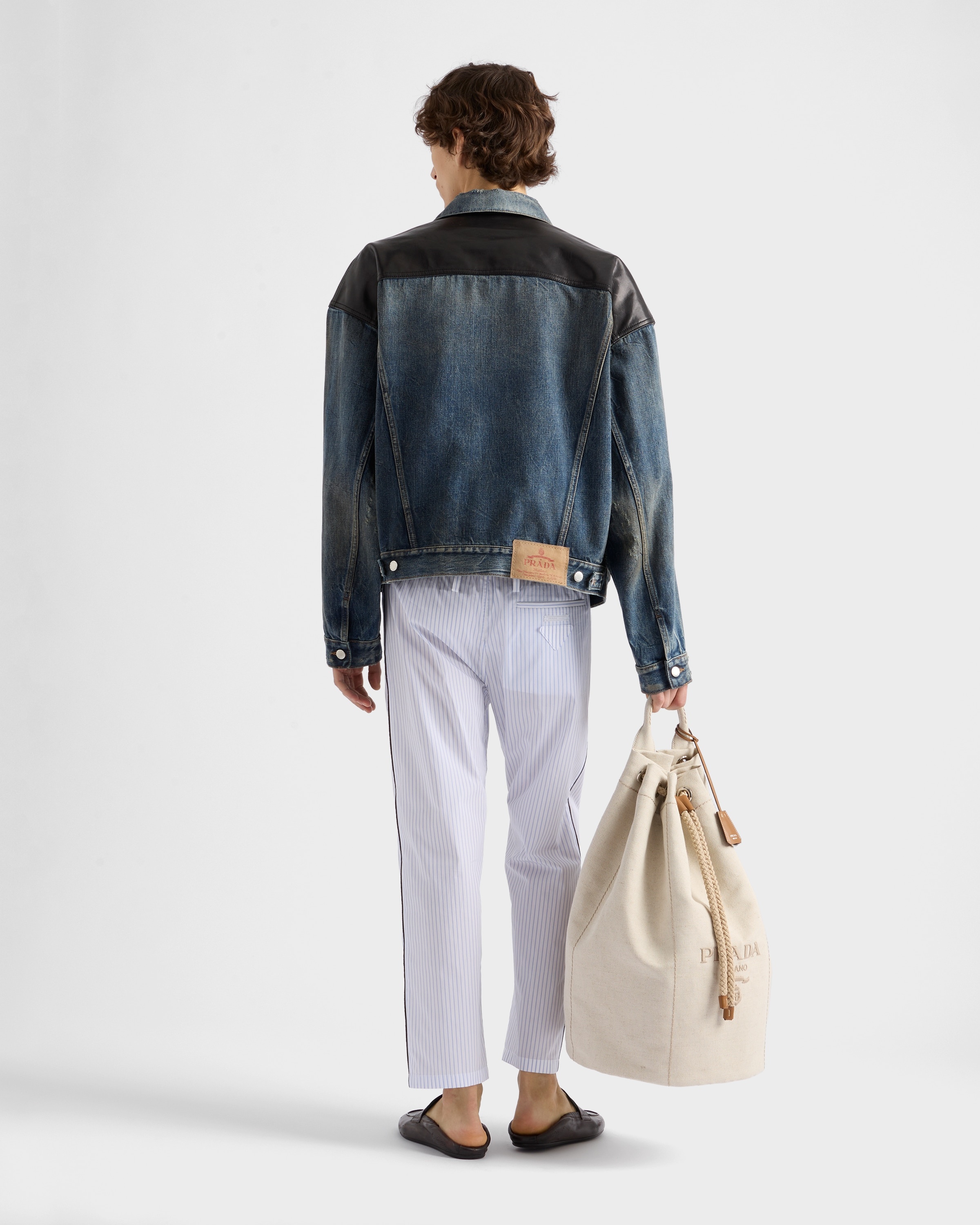 Striped poplin pants - 5