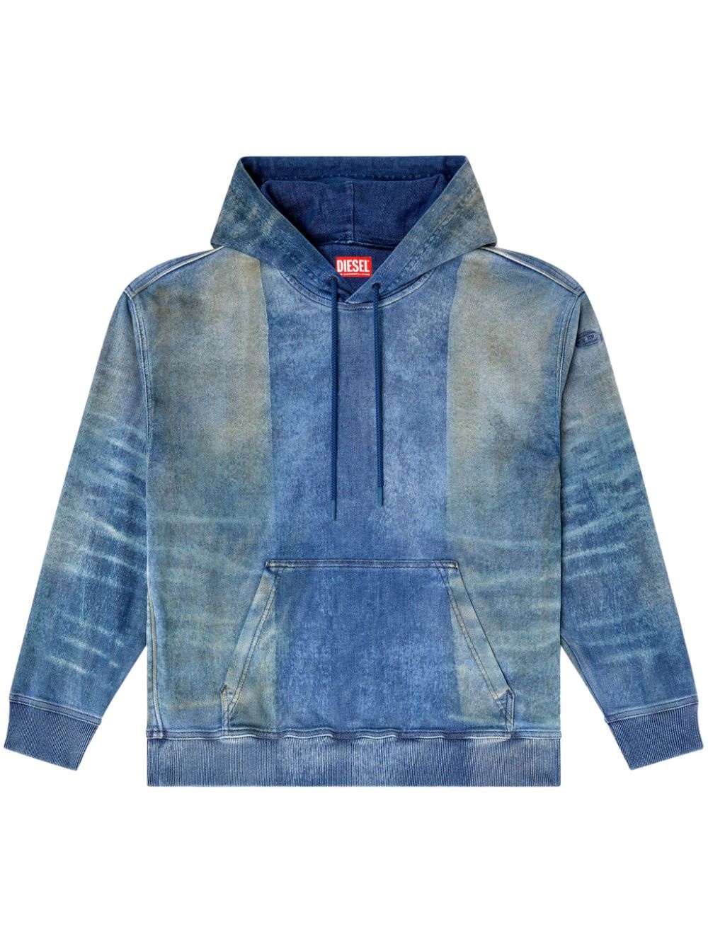 track denim hoodie - 1