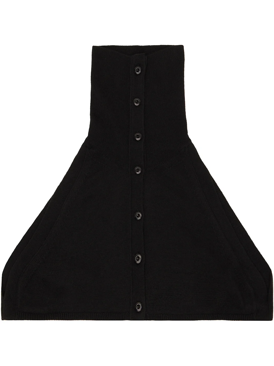 Black Button Up Neck Layer Collar - 1