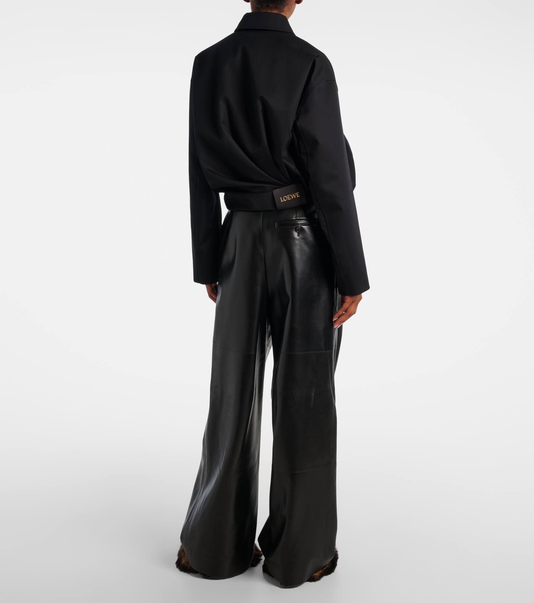 Draped cotton and silk twill jacket - 3