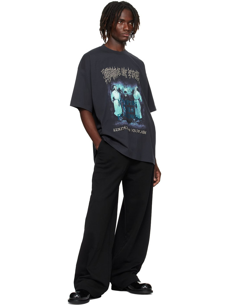 VETEMENTS Navy Cradle of Filth 'Vampire Cult' Oversized T-shirt outlook