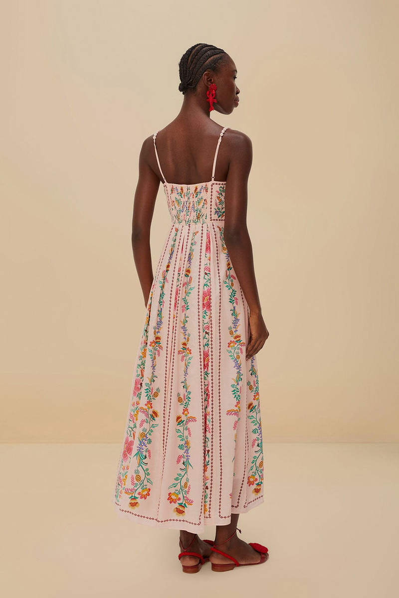 Pink Delicate Forest Maxi Dress 4