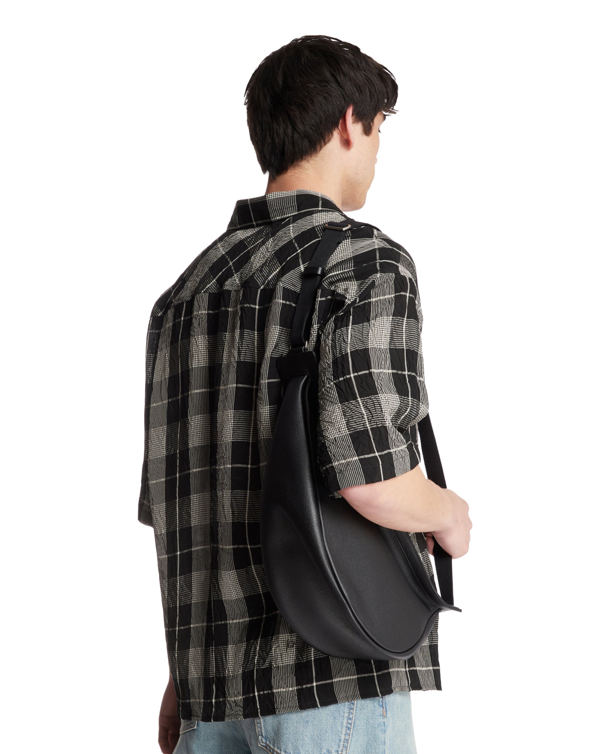 Black Slouchy Banana Bag - 4