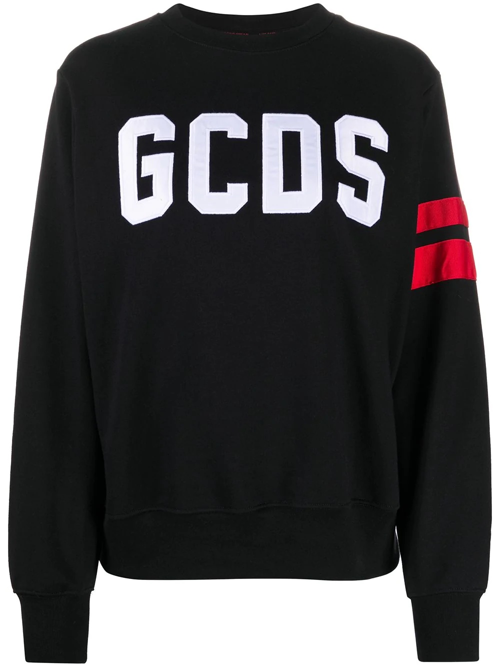 logo crew neck cotton sweatshirt - 1