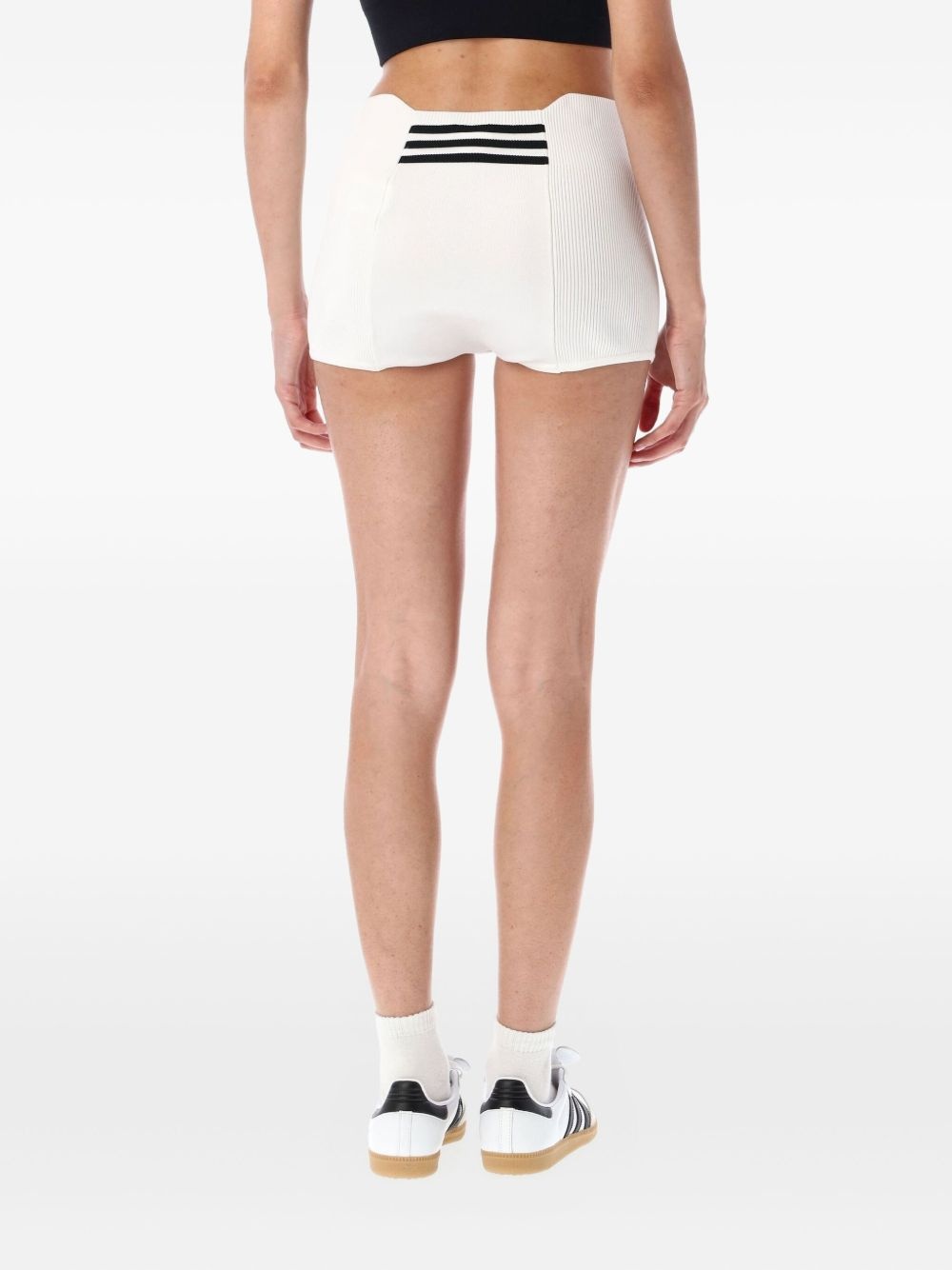 high-waisted stripe shorts - 2
