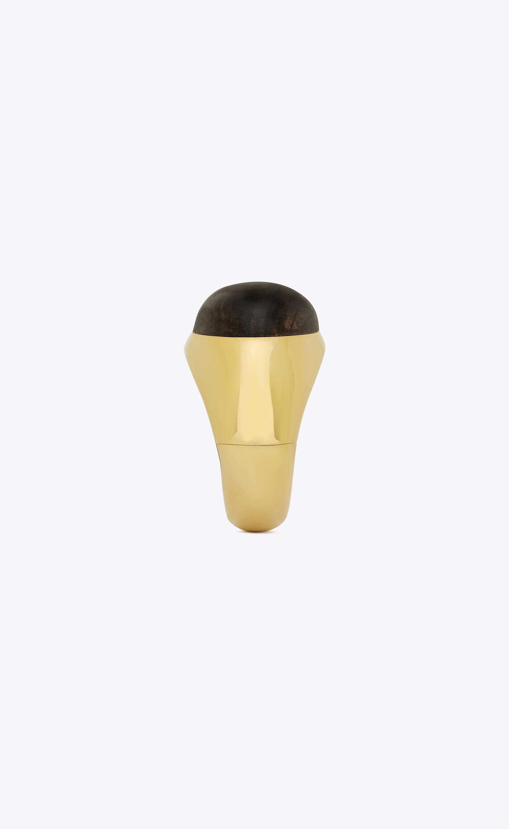 dome bangle in metal and wood - 3