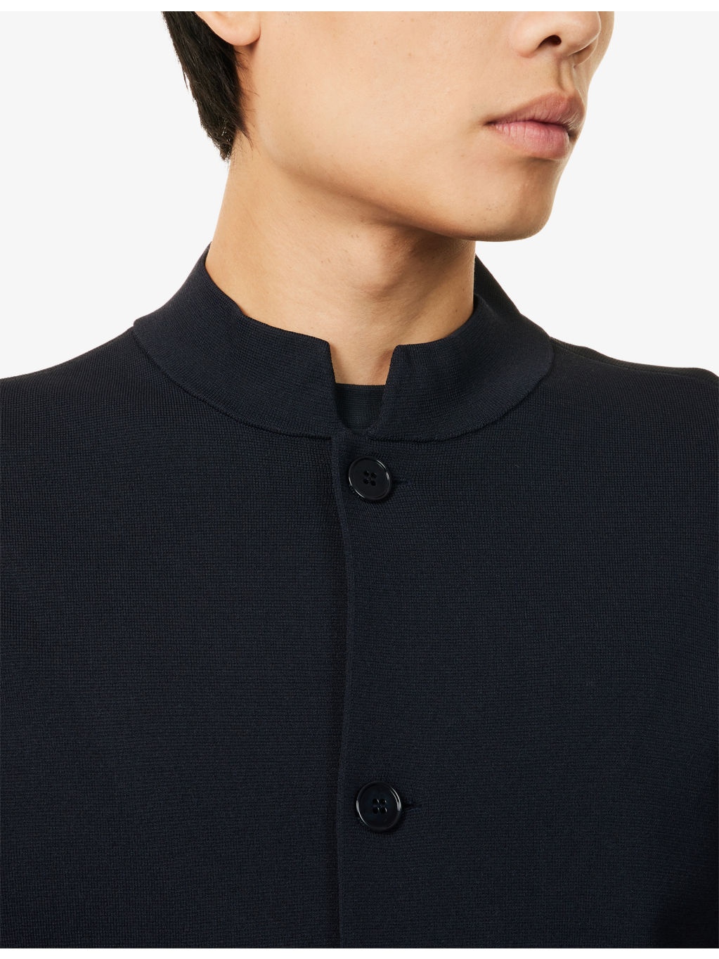 Buttoned Long-Sleeve Knitted Cardigan - 5
