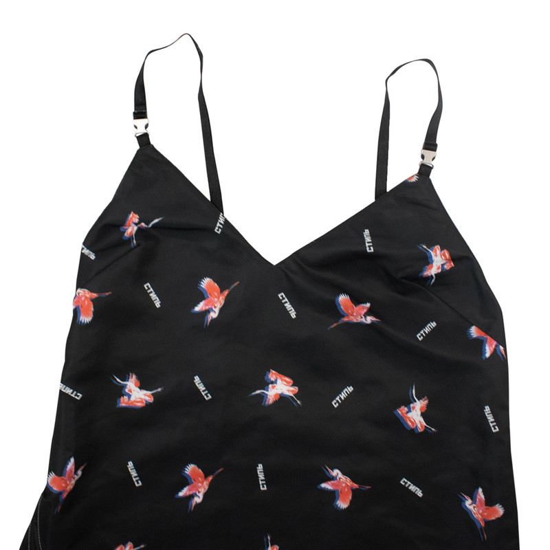 Heron Preston Printed Long Slip Dress 'Grey' 3