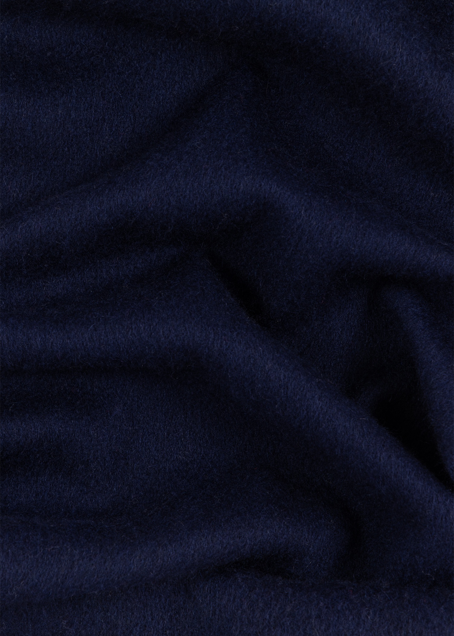 Navy Tonal Embroidered Logo Cashmere Scarf - 2