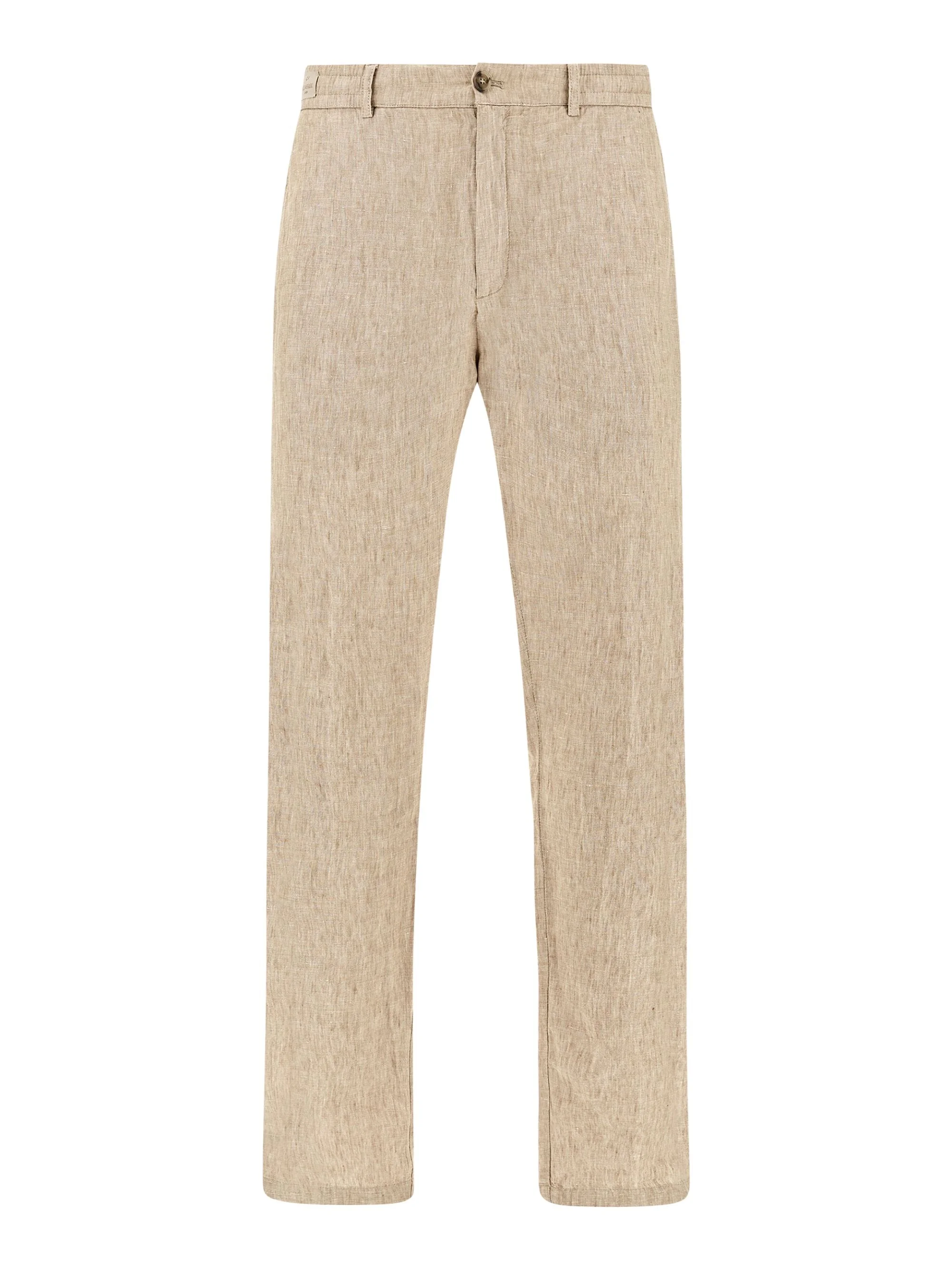 Linen chino trousers with drawstring - 1