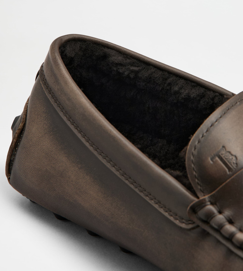 GOMMINO BUBBLE LOAFERS IN LEATHER - BROWN 6