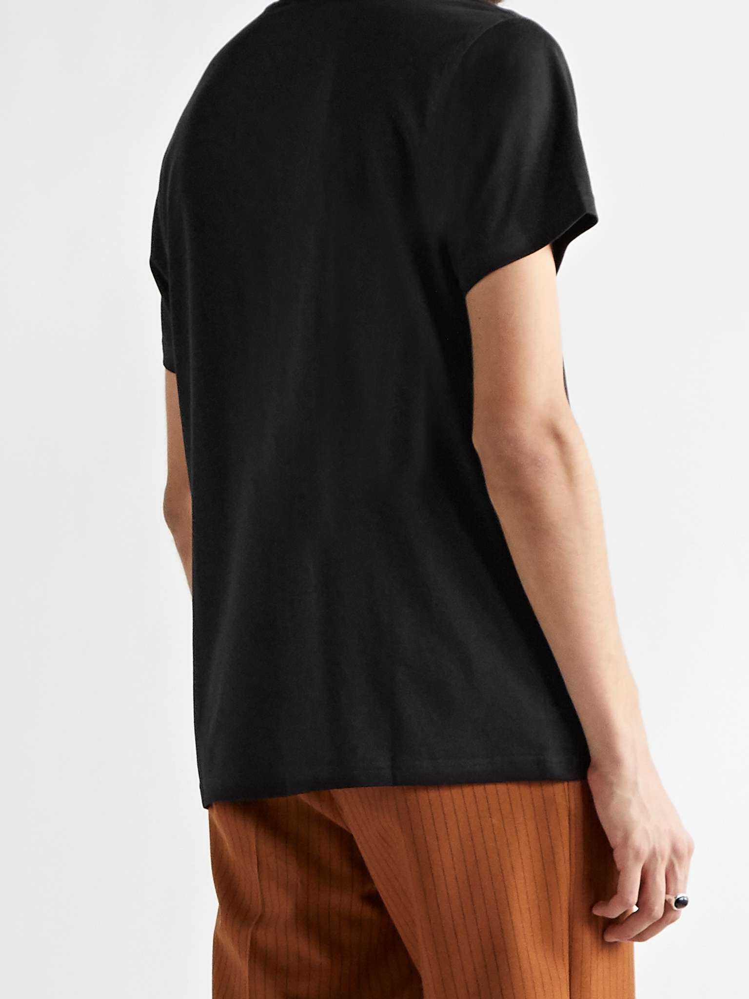 Logo-Embroidered Cotton-Jersey T-Shirt - 4