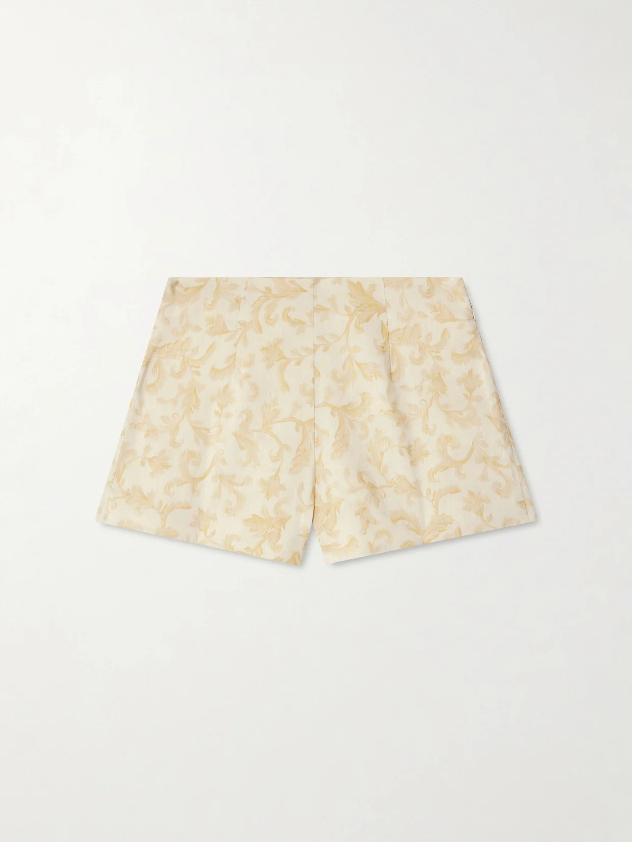 Isla Printed Linen And Silk-blend Shorts - 1