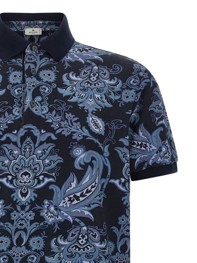 Press paisley geometric print polo shirt 4