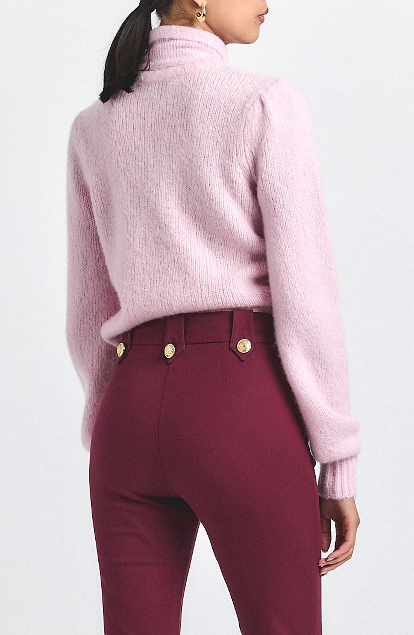 Derek Lam 10 Crosby Leilani Crewneck Sweater & Scarf Set in Slipper Pink at Nordstrom - 2