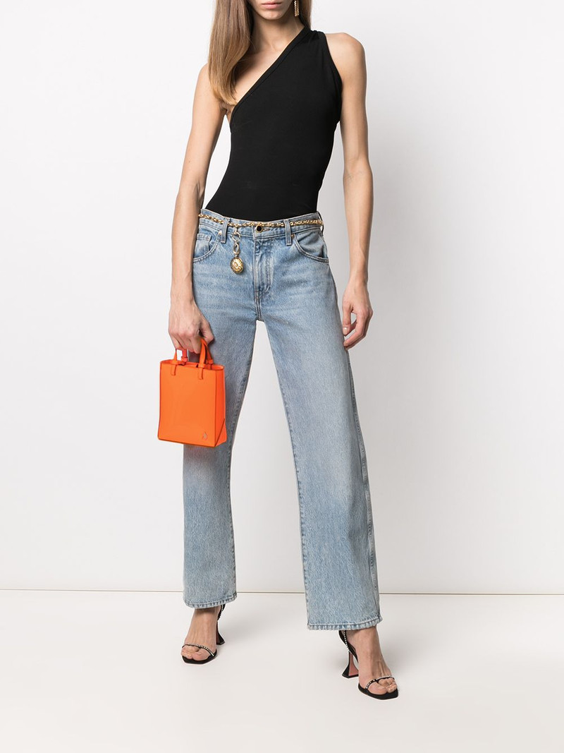 THE ATTICO open-top leather tote bag outlook